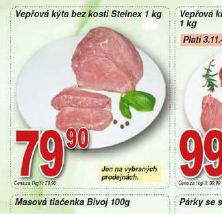 Lidl Vepřová kýta bez kosti nabídka