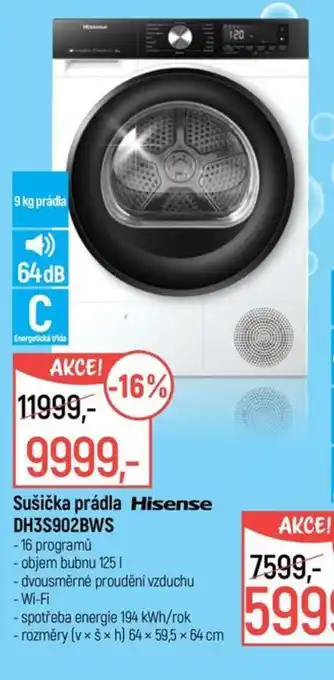 Hisense sušička prádla