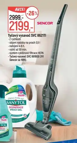 Globus Sencor tyčový vysavač svc 8621ti nabídka