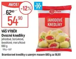 Globus Váš výběr ovocné knedlíky jahodové, borůvkové, švestkové, meruňkové nabídka