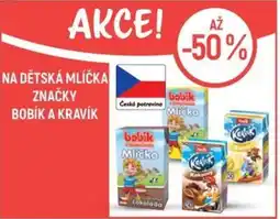 Globus Bobík a Kravík dětská mlíčka nabídka
