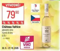 Globus Château Valtice jakostní víno různé druhy nabídka