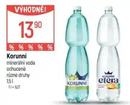 Globus Korunní minerální voda ochucená různé druhy nabídka