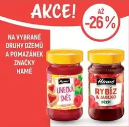 Globus Na vybrané druhy džemů a pomazánek značky hamé nabídka