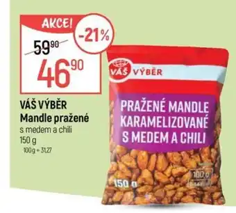Globus Váš výběr mandle pražené s medem a chili nabídka