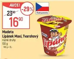 Globus Madeta Lipánek Maxi, Tvarohový nabídka