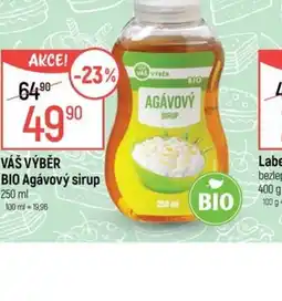 Globus Váš výběr bio agávový sirup nabídka