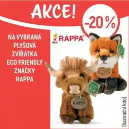 Globus Rappa plyšová zvířátka eco friendly nabídka