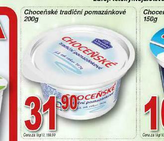 Lidl Choceňské tradiční pomazánkové nabídka