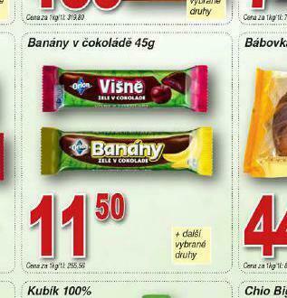 Lidl Banány v čokoládě nabídka