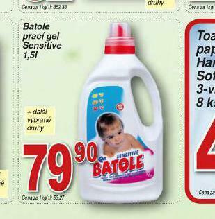 Lidl Batole prací gel sensitive nabídka