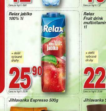 Lidl Relax jablko 100% nabídka