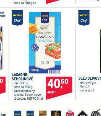 Makro Lasagne semolinové nabídka