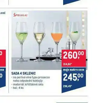 Makro Sada 4 sklenic nabídka