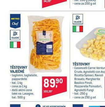 Makro Těstoviny vaječné nabídka