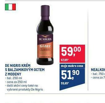 Makro De nigris krém s balzamikovým octem z modeny nabídka