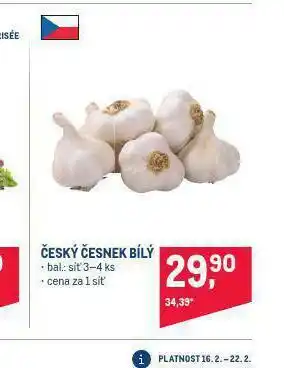 Makro Česnek český bílý nabídka