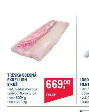 Makro Treska obecná skei loin s kůží nabídka