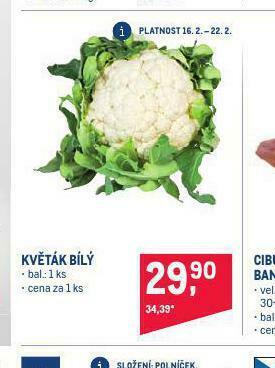 Makro Květák bílý nabídka