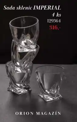 Orion Imperial sklenice nabídka