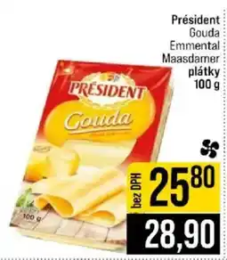 Jip President Gouda Emmentaler Maasdamers plátky nabídka