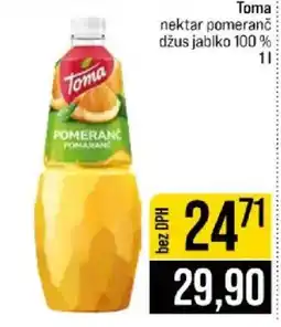 Jip Toma nektar pomeranč džus jablko 100 % nabídka