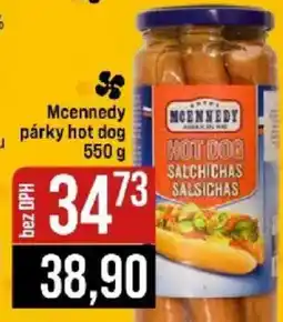 Jip Mcennedy párky hot dog nabídka
