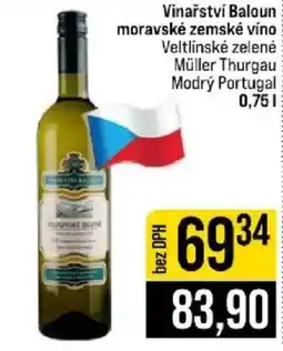 Jip Vinařství Baloun Veltlínské zelené Müller Thurgau Modrý Portugal nabídka