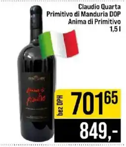 Jip Claudio Quarta Primitivo di Manduria DOP Anima di Primitivo nabídka