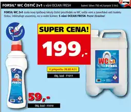 Efekt Forsil wc čistič 2v1 s vůní ocean fresh nabídka