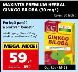 Efekt Maxivita premium herbal ginkgo biloba nabídka