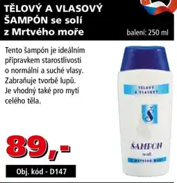Efekt Šampón se solí z Mrtvého moře nabídka
