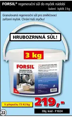 Efekt Forsil regenerační sůl do myček nádobí nabídka