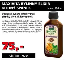 Efekt Maxivita bylinný elixír klidný spánek nabídka