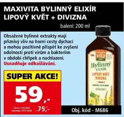 Efekt Maxivita bylinný elixír lipový květ + divizna nabídka