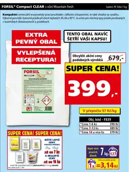 Efekt Forsil compact clear s vůní mountain fresh nabídka
