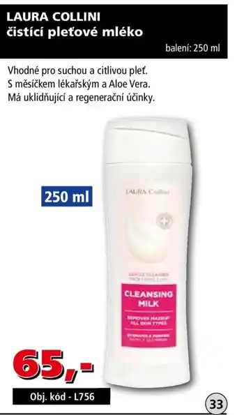 Laura Collini čistící pleťové mléko