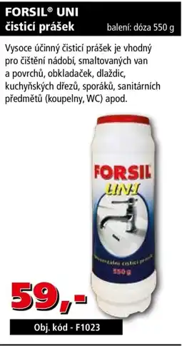 Efekt Forsil uni čistící prášek nabídka