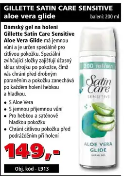 Efekt Gillette Satin Care Sensitive aloe vera glide nabídka