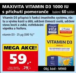Efekt Maxivita vitamin d3 1000 iu s příchutí pomeranče nabídka