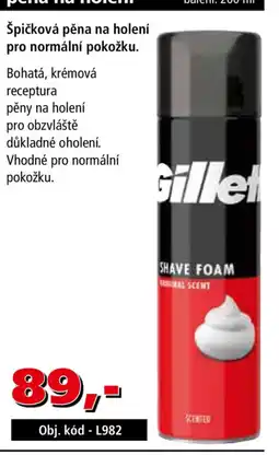 Efekt Gillette pěna na holení nabídka