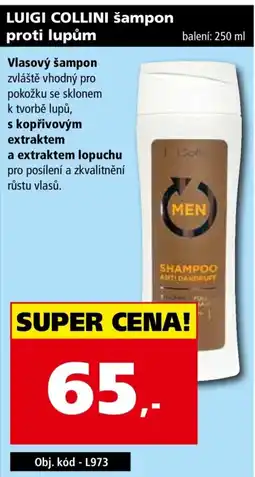 Efekt Luigi Collini šampon proti lupům nabídka