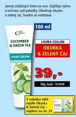 Efekt Laura Collini hand cream cucumber & green tea nabídka