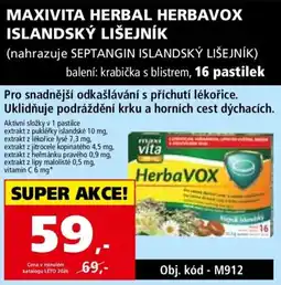 Efekt Maxivita herbal herbavox islandský lišejník nabídka