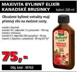 Efekt Maxivita bylinný elixír kanadské brusinky nabídka