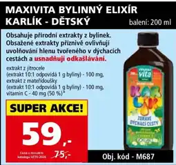 Efekt Maxivita bylinný elixír karlík - dětský nabídka