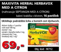 Efekt Maxivita herbal herbavox med a citron nabídka
