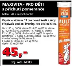 Efekt Maxivita pro děti s příchutí pomeranče nabídka