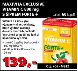 Efekt Maxivita exclusive vitamin c 800 mg s šípkem forte + nabídka