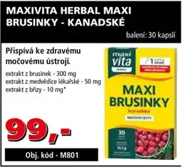 Efekt Maxivita herbal maxi brusinky - kanadské nabídka